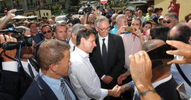 Il premier Giuseppe Conte si è recato ad Arquata del Tronto